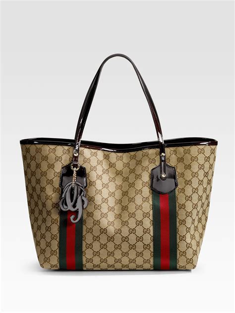 gucci large ventage cloth tote|genuine Gucci bag purse tote.